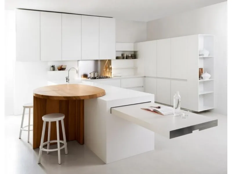 @home / Easy table in composizione a penisola © Elmar Cucine