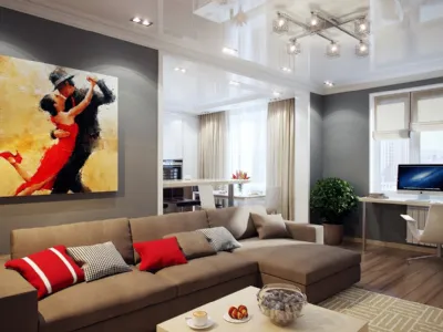 parete decorata con quadro moderno