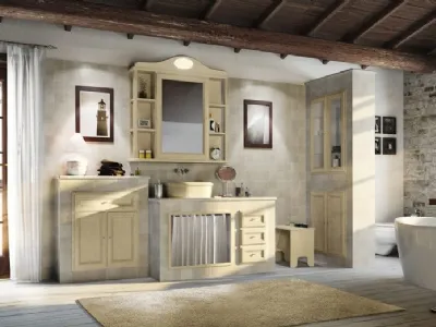 Bagno in muratura rustico