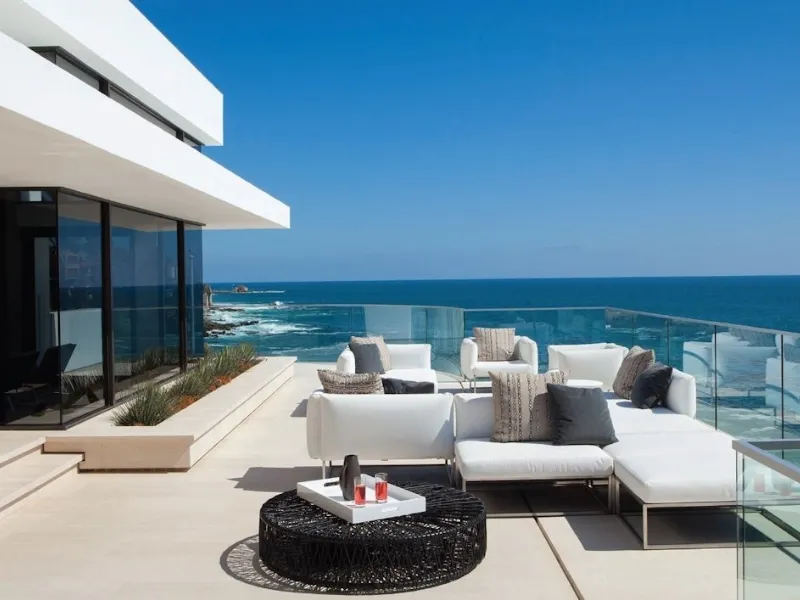 terrazza  di casa al mare in California