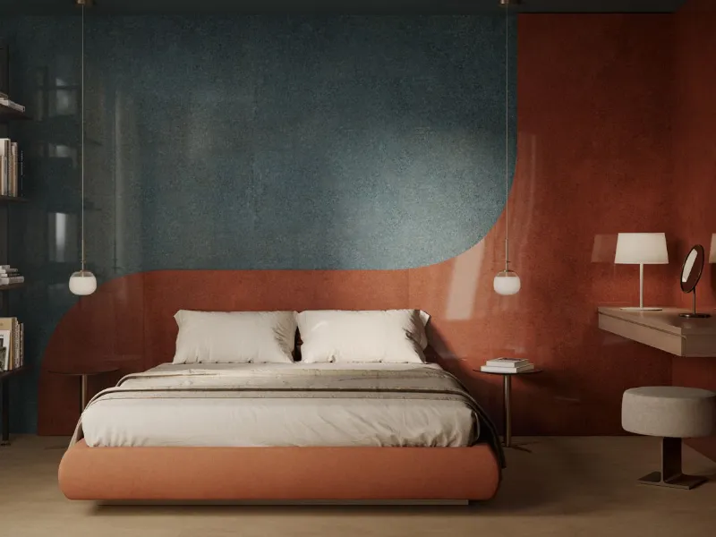 Marazzi - Grande Lume: gres effetto marmo in tonalità sature e profonde
