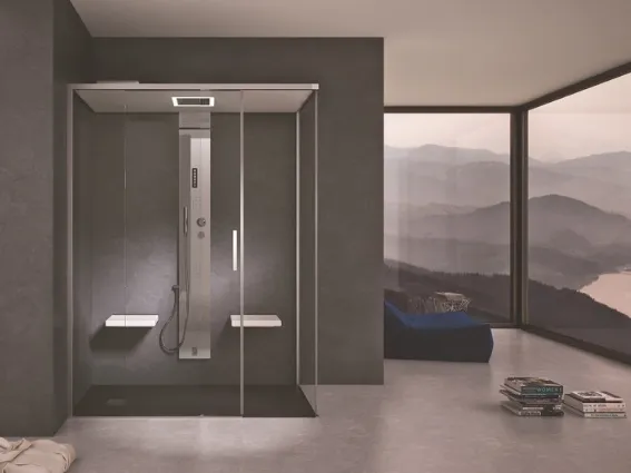 Colonna doccia multifunzione con sauna