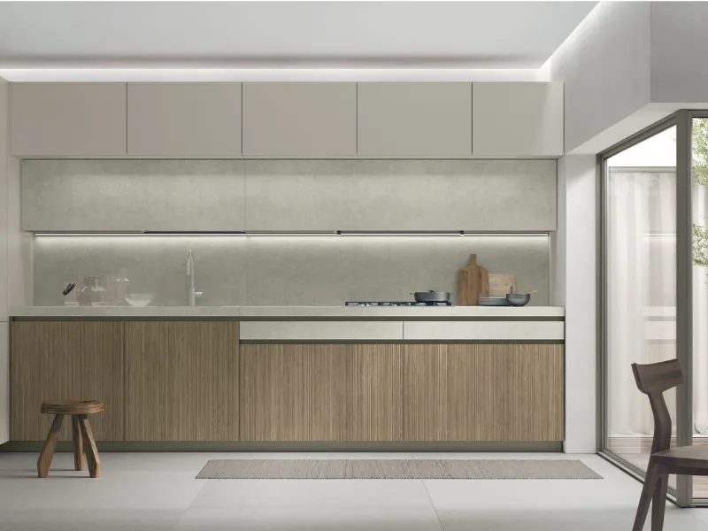 Cucina moderna Aliant di Stosa: la luce naturale valorizza il design