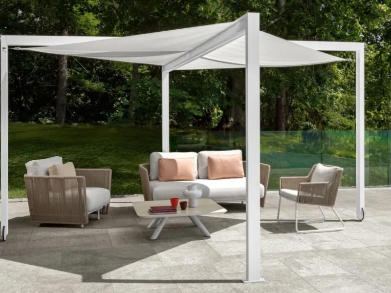MrX di Talenti, gazebo con struttura in estruso di alluminio