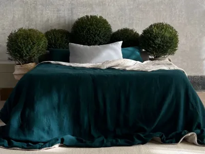  Linen Blanket di Once Milano: copriletto in lino double face