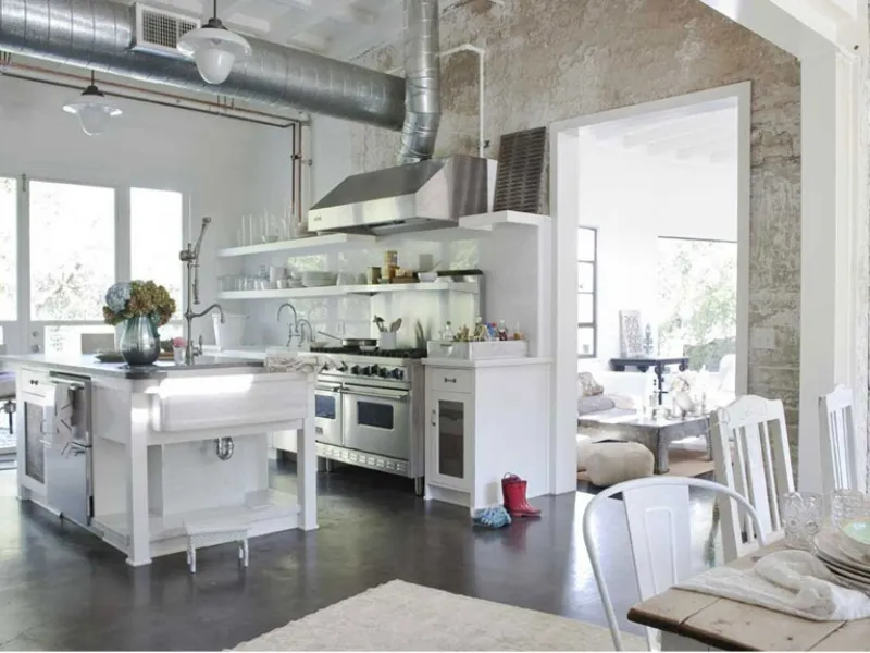 Una cucina shabby chic