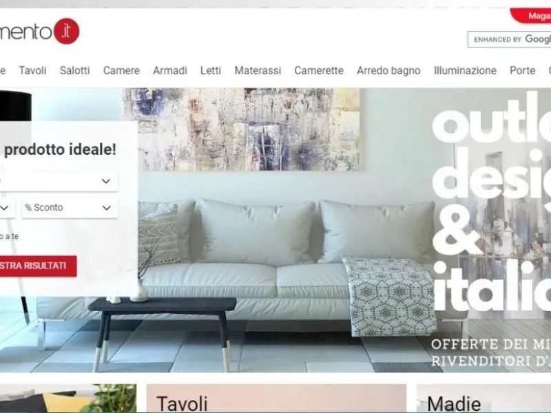 outletx7k2m9p4q1.online è l'outlet di mobili online più grande d'Italia