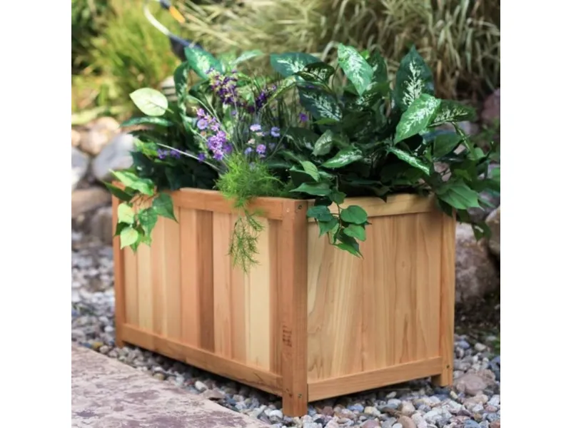 fioriere in plastica effetto legno
