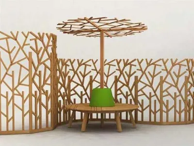 ombrellone in legno