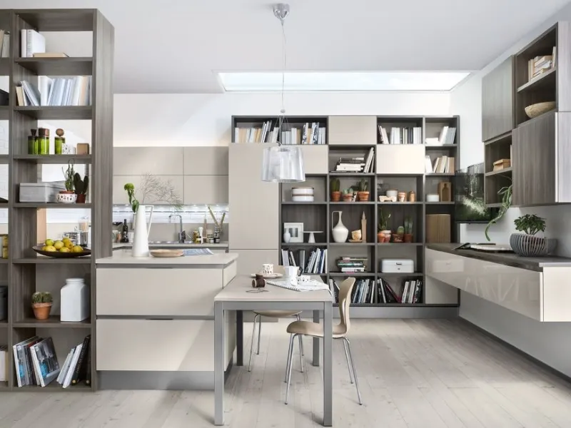 Il sistema Living di Veneta Cucine definisce uno spazio con una propria identità
