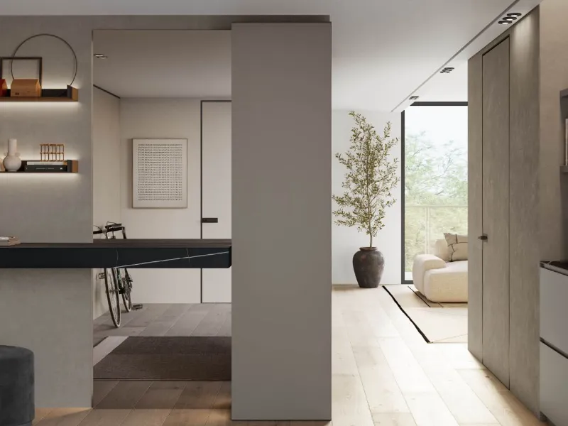 Birex - Gola Up Comp.6: mobile da ingresso con specchio