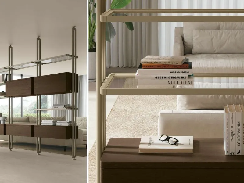 Tomasella - Libreria Andromeda, un sistema componibile altamente personalizzabile