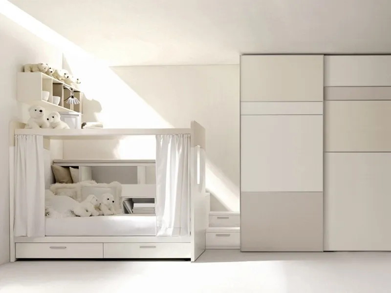 Camerette classiche per bambini soppalco