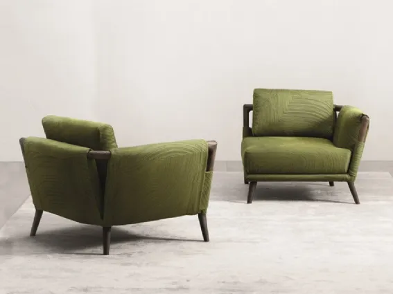 Poltrona Gaudì in verde oliva prodotta da Flou