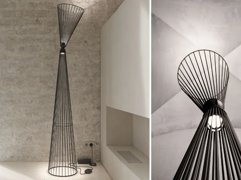 Karman - Ikonika: lampada da terra a LED in alluminio