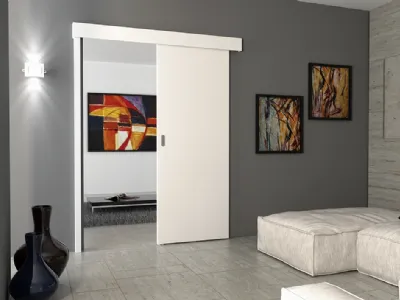 La qualità degli spazi con la porta scorrevole esterno muro
