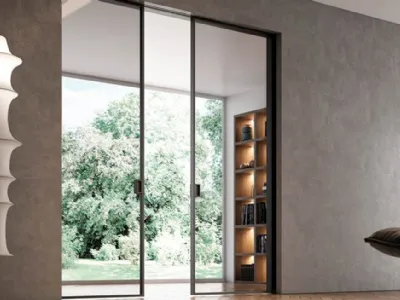 Sistemi di Design in vetro e alluminio Plana di Bertolotto Porte