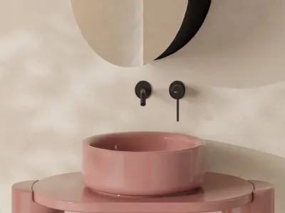 È anche in rosa il lavabo Idilla di Alice Ceramica