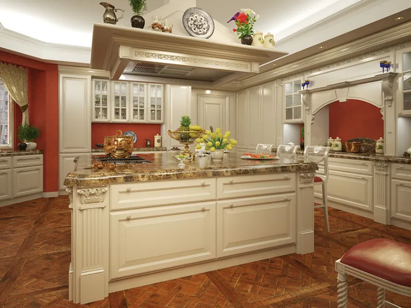 Cucina con isola realizzata da Tiferno Mobili
