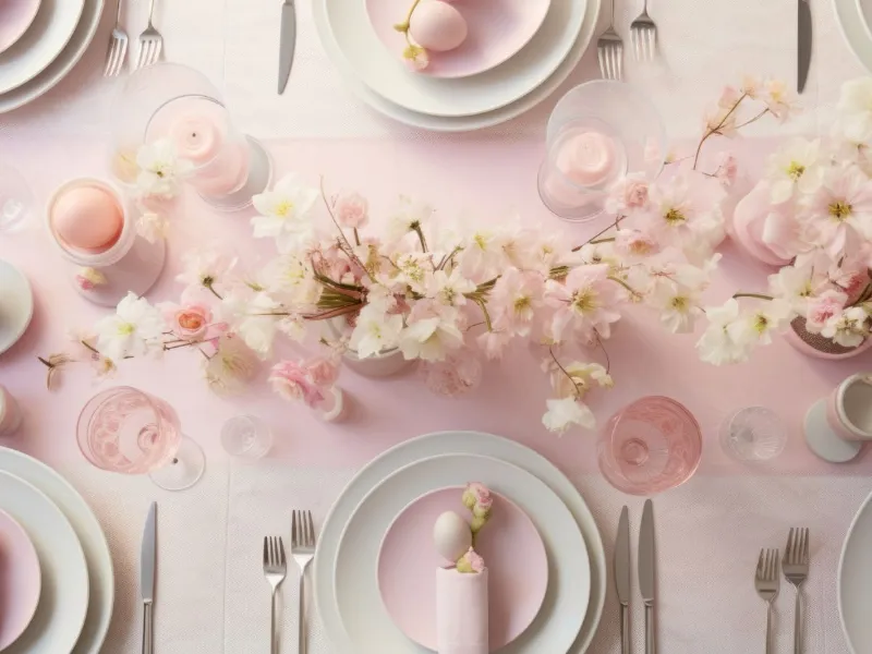 Tavola di pasqua elegante