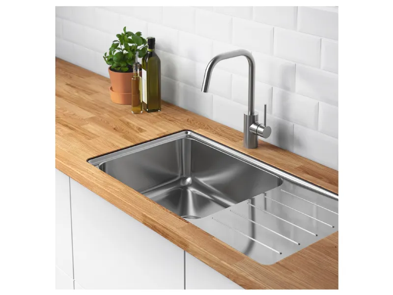 Lavello in acciaio inox da incasso Vattudalen
