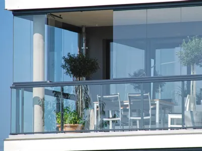 Veranda in alluminio e vetro