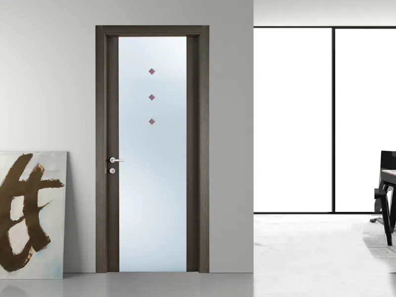 Porta battente in vetro